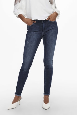 Jean skinny en coton biologique - Bleu foncé