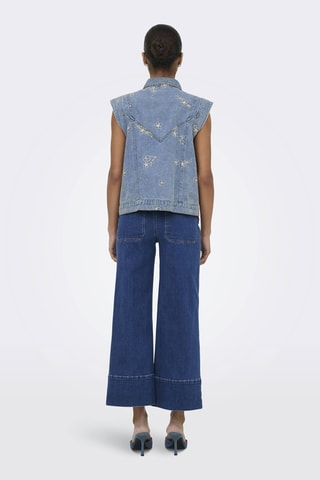 Jean wide legs taille haute - Bleu foncé