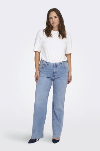 Jean wide legs taille haute - Bleu clair