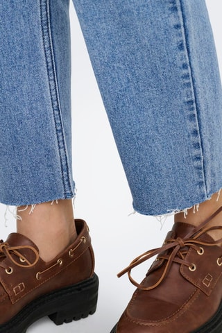 Jean droit taille haute - Ciel