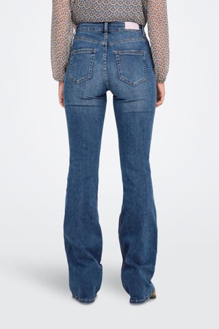Jean flare en coton biologique - Bleu
