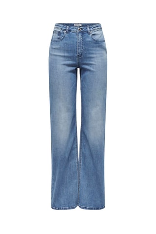 Jean wide legs taille haute - Bleu