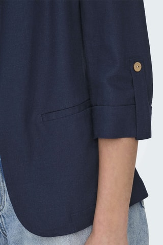 Veste en lin - Bleu marine