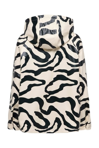 Imperméable à capuche - Blanc et noir