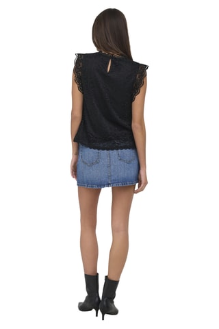 Top en dentelle - Noir