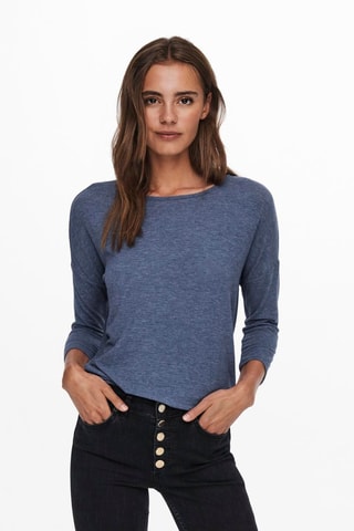 Top - Indigo chiné