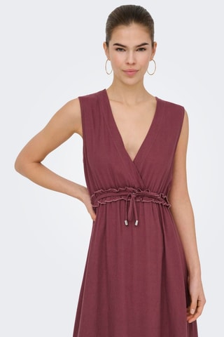 Robe longue en lin - Vieux rose