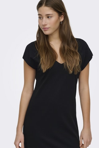 Robe droite en coton biologique - Noir