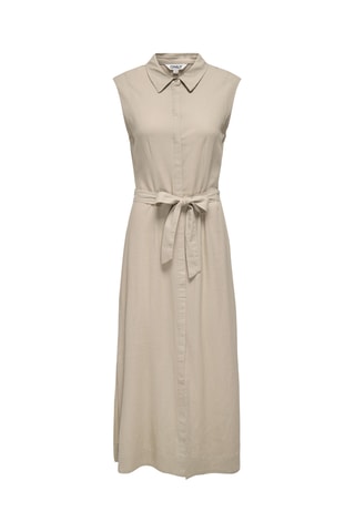 Robe chemise en lin - Gris clair 