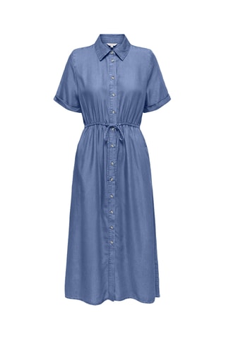 Robe chemise en jean - Bleu cobalt