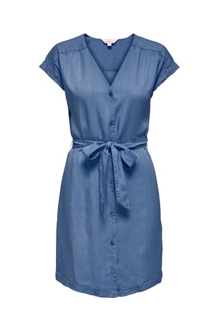 Robe patineuse en jean - Bleu cobalt