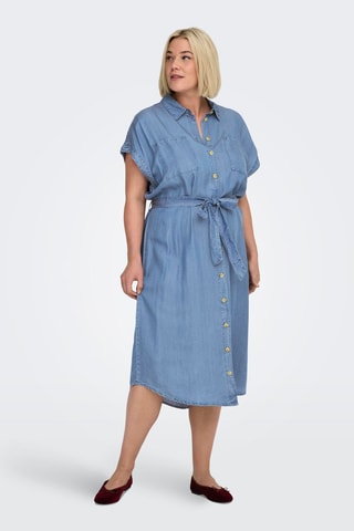 Robe chemise en jean - Bleu cobalt