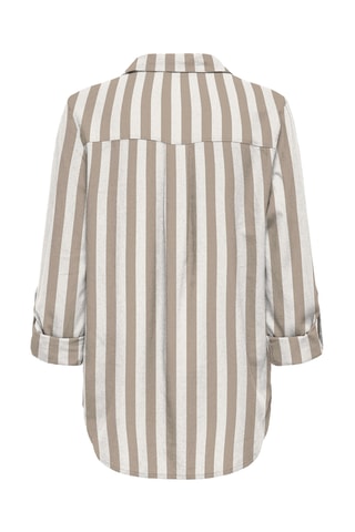Chemisier loose en lin - Ecru et beige