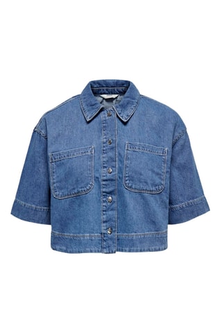 Chemisier standard en jean en coton biologique - Bleu