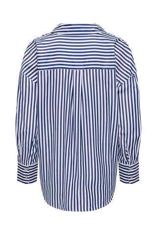 Chemisier regular - Bleu marine et blanc