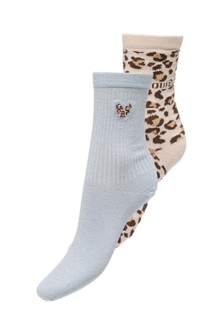 2 paires de chaussettes - Ciel, beige et marron