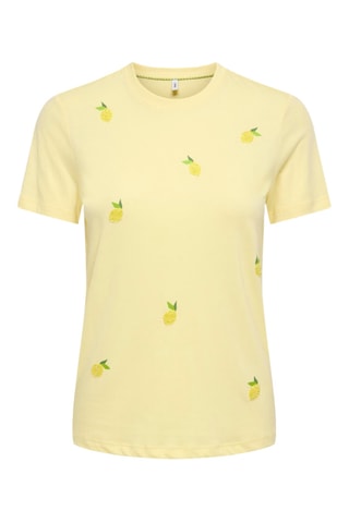 T-shirt regular en coton biologique - Jaune