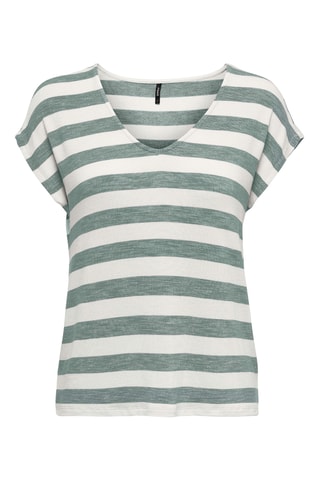 T-shirt regular - Vert clair et blanc