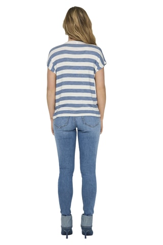 T-shirt regular - Bleu clair et blanc
