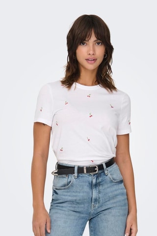 T-shirt regular en coton biologique - Blanc