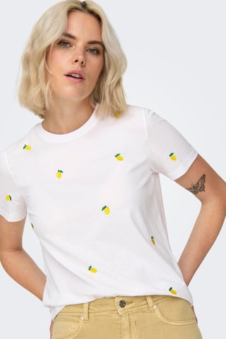 T-shirt regular en coton biologique - Blanc