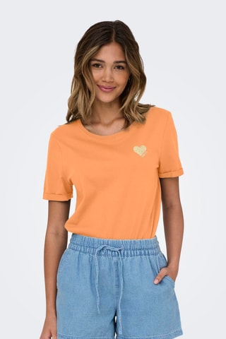 T-shirt regular en coton biologique - Orange