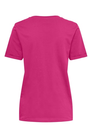 T-shirt regular en coton biologique - Rose foncé