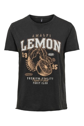 T-shirt regular en coton biologique - Noir