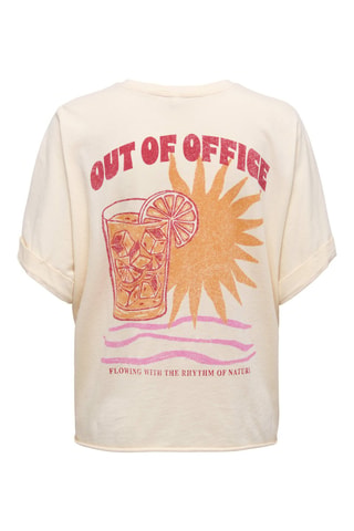 T-shirt regular en coton biologique - Ecru