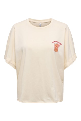 T-shirt regular en coton biologique - Ecru