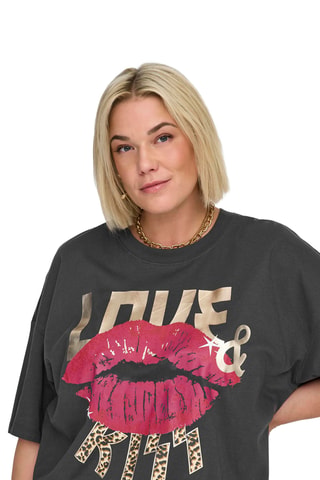 T-shirt loose en coton biologique - Noir