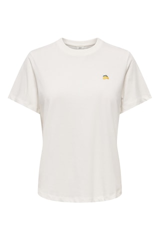 T-shirt regular en coton biologique - Blanc