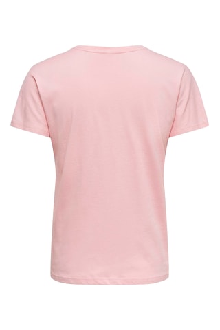 T-shirt regular en coton biologique - Rose poudré