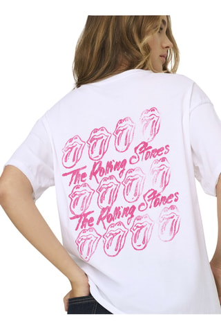 T-shirt regular en coton biologique The Rolling Stones - Blanc