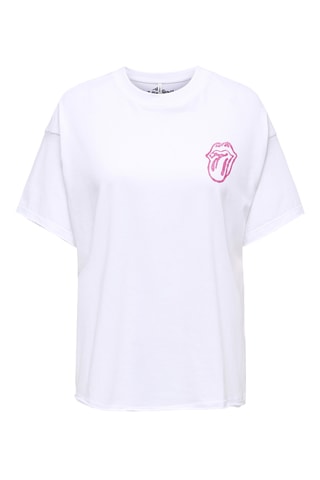 T-shirt regular en coton biologique The Rolling Stones - Blanc