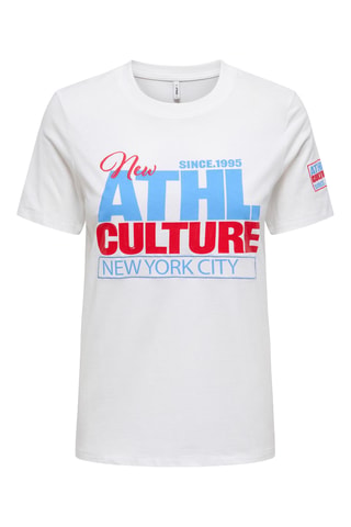 T-shirt regular en coton biologique - Blanc
