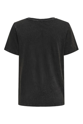 T-shirt regular en coton biologique - Noir chiné