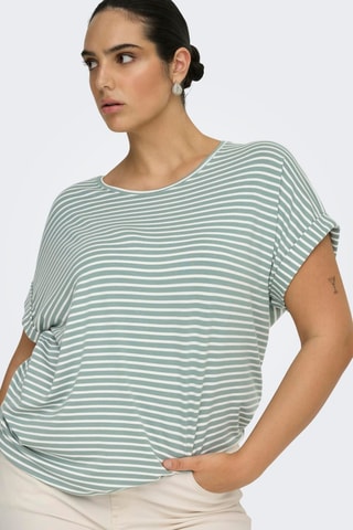 T-shirt regular - Vert clair et blanc