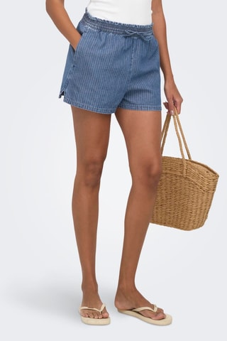 Short loose en jean - Bleu