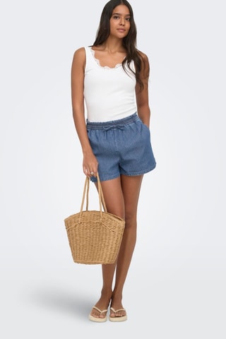 Short loose en jean - Bleu
