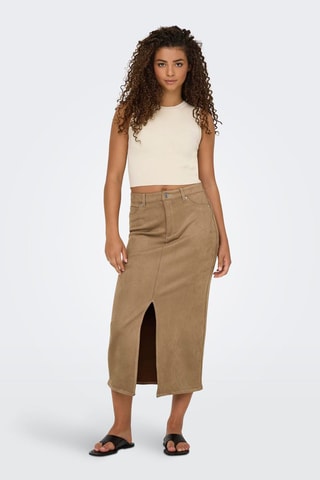 Jupe midi - Beige