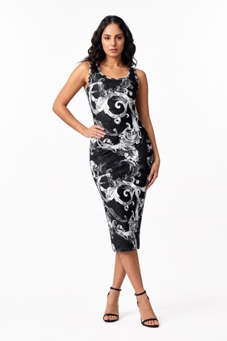 Vestido de tubo sin mangas - Negro