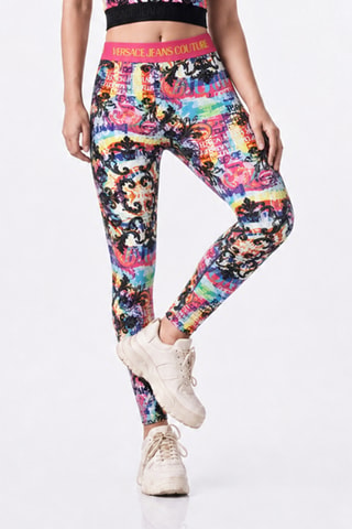 Leggings - Blanco, rojo y verde