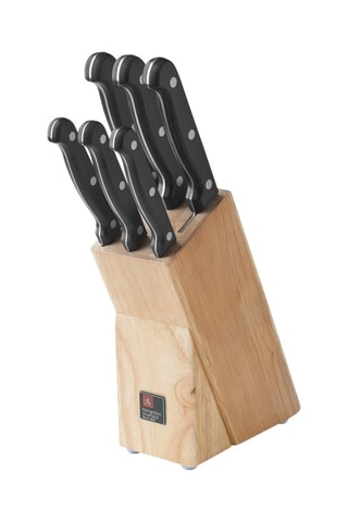 Roestvrijstalen Messenblok 6 Messen Artisan