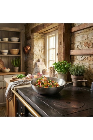 Roestvrij Stalen Wokpan Gourmet - 28 cm