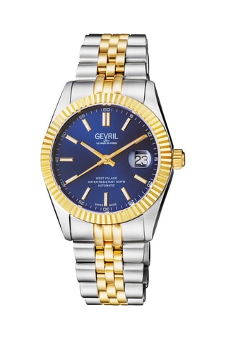 Relógio automático em aço Sellita SW200 West Village - Prateado e dourado