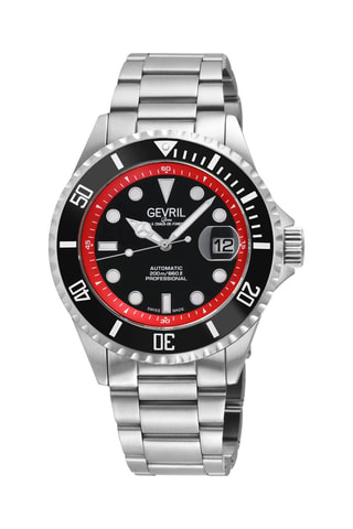 Montre automatique en acier Sellita SW200 - Tachymètre - Argenté et noir