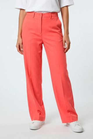 Broek Hoge Taille Aria - Koraalrood