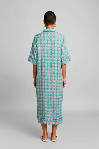 Vestido recto Veronica - Turquesa