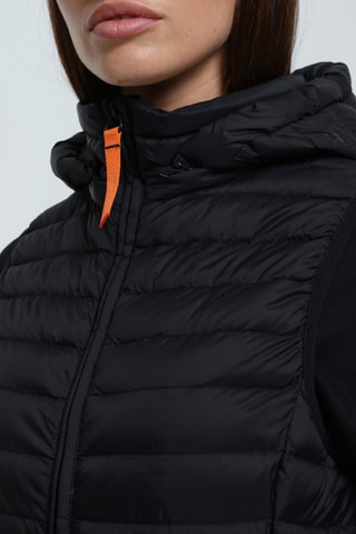 Bodywarmer met Capuchon Romane - Zwart